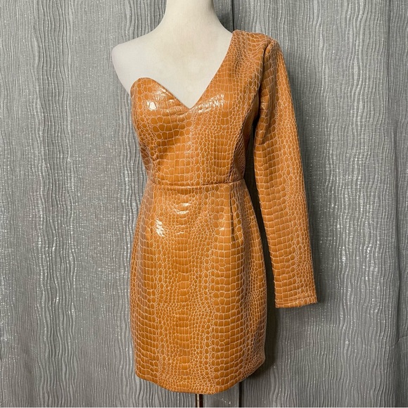 Blithe LA one shoulder reptile print party dress - Picture 1 of 6